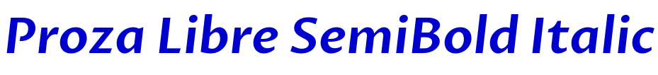 Proza Libre SemiBold Italic लिपि
